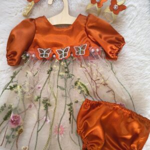 🍂 Vestido “Mariposas Otoño” | Set Bebé