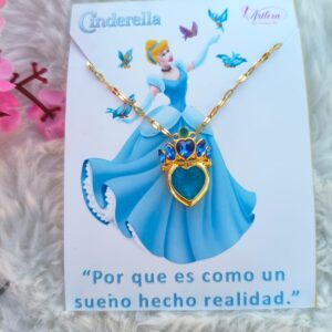 Collar Corazón Real Azul – Edición Cenicienta | Artlexa