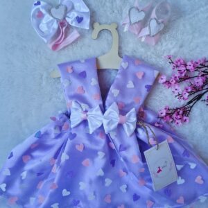👗 Vestido “Corazones Lila” | Set Bebé